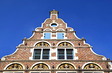 Restaurant building in Burgstraat, Brussels, Belgium