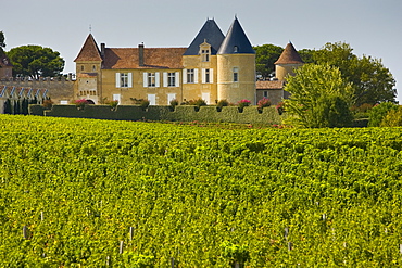 Chateau d'Yquem, Sauternes, France constructed in 15th century with later additions.