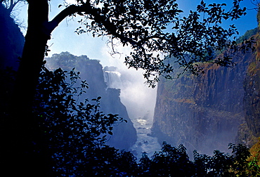 Victoria Falls on the Zambezi River in Zimbabwe, Africa