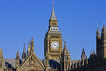 Big Ben and clock in St Stephen's Tower, London, United Kingdom