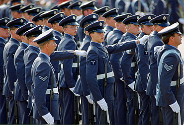 Royal Air Force march at the Battle of Britain Anniversary Parade, London, United Kingdom