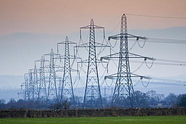 Electricity pylons, Oxfordshire, United Kingdom