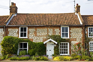 Traditional Norfolk brick and flint home near Burnham Market, Holkham, UK