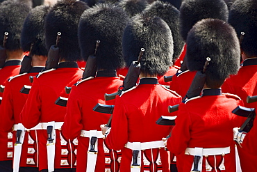 Foot Guards of the Household Division march in Military Parade parade, London, UK