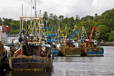 Trawler fishing boats in Stornoway, Outer Hebrides, United Kingdom