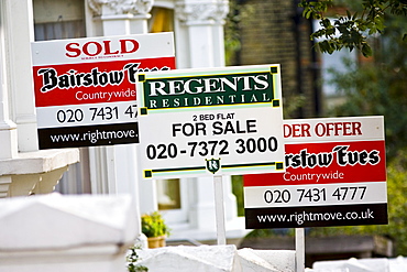 For Sale signs, West Hampstead, London