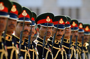 Royal Palace Guard standing to attention, Oman