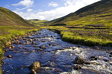 Clunie Water River in Glen Clunie, Perthshire, Scotland