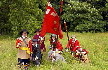 Foot regiment of the sealed knot society in the isle of man.