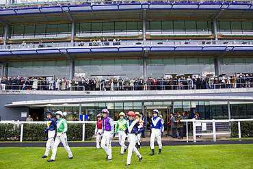 Jockeys at Ascot Racecourse, Berkshire, England, United Kingdom