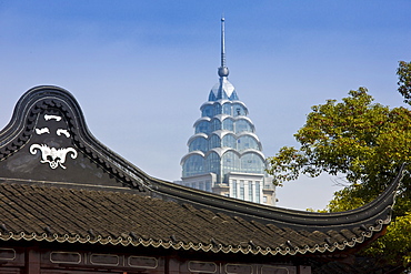 Ancient and modern architecture in Shanghai, China