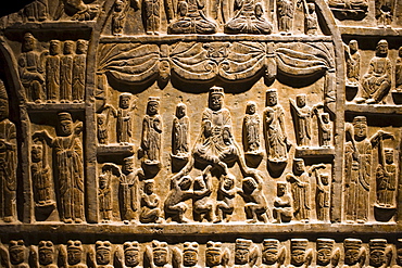 Buddha stone from the Northern Qi Dynasty on display in the Shanghai Museum, China