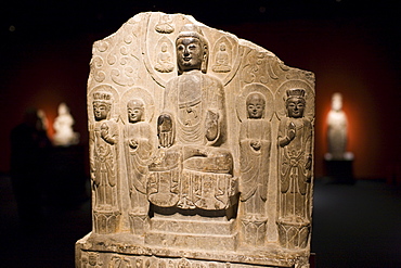 Sakyamuni Buddha stone from the Northern Qi Dynasty on display in the Shanghai Museum, China