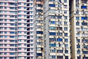 High rise tenement apartment blocks in Shanghai, China