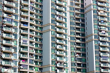 High rise tenement apartment blocks in Shanghai, China