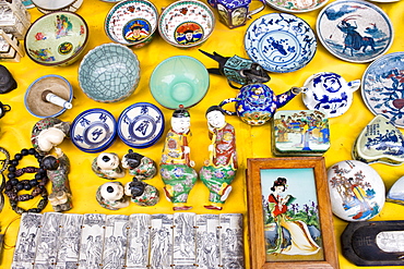 Souvenirs on sale in a gift shop at Fuli, near Xingping, China