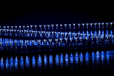 Members of the Impression Sanjie Liu performing a light and sound show directed by Zhang Yimou, Yangsuo, China