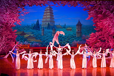 Dancers performing in the Tang Dance Show, Shaanxi Grand Opera House, Xian, China