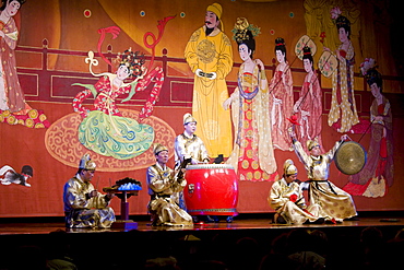 Musicians performing in the Tang Dance Show, Shaanxi Grand Opera House, Xian, China