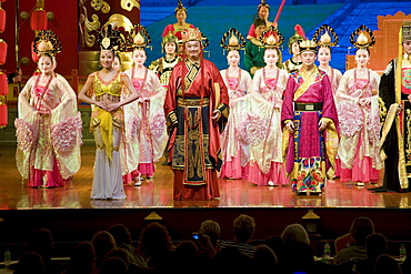 Dancers performing in the Tang Dance Show, Shaanxi Grand Opera House, Xian, China