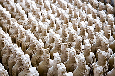 Terracotta Warrior souvenirs being made in factory, Xian, China