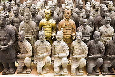 Terracotta Warrior souvenirs being made in factory, Xian, China