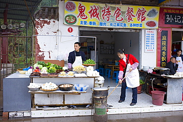 Snack catering at Fengdu, China