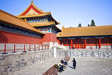 Tourists in the Forbidden City, Beijing, China