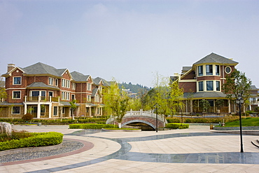 Western-style modern gated housing development in Yichang, China