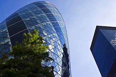 Swiss Re Building and Aviva Building, London, England, United Kingdom