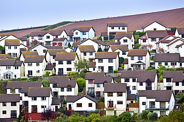 Housing in coastal town of Teignmouth, Devon, UK