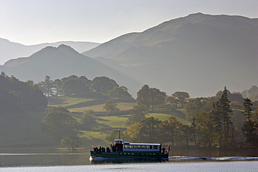 Ferry on Lake Ullswater, Lake District, England, United Kingdom