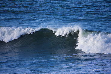 Rolling waves in the sea at Woolacombe, North Devon, UK