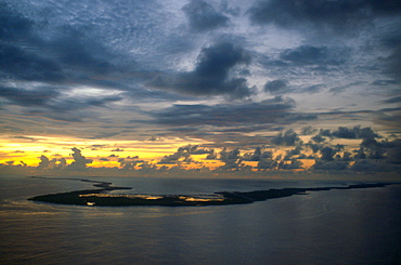 The island of Kiribati in the South Pacific