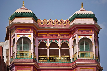 Hindu Temple at Vijaya Nagaram Ghat during annual Festival of Shivaratri in holy city of Varanasi, India