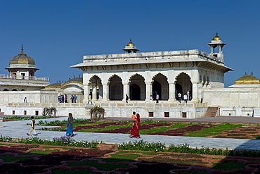 Khas Mahal Palace built 17th Century by Mughal Shah Jehan for his daughters inside Agra Fort, India