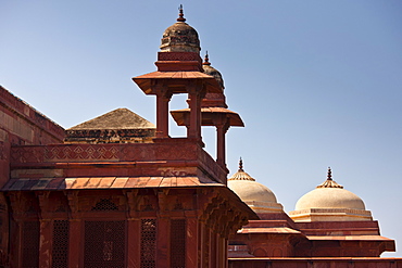 Fatehpur Sikri 17th Century historic palace and city of the Mughals, UNESCO World Heritage Site at Agra, Northern India