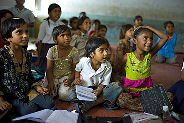 Indian children at Rajyakaiya School  in Narlai village, Rajasthan, Northern India