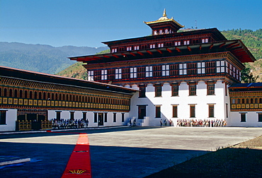 Tashichho Dzong , home of Government, Royal Palace and religious centre, Thimpu, Bhutan