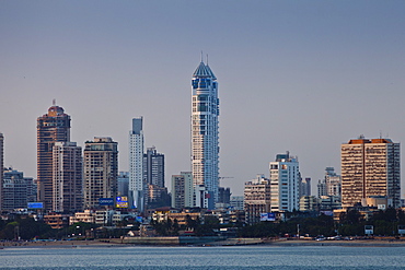 The Imperial Towers twin towers residential skyscrapers and business district development in Tardeo South Mumbai, India from Nariman Point