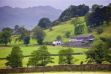 View of Helvellyn from Easedale near Grasmere in the Lake District National Park, Cumbria, UK