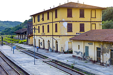 Monte Amiata Railway Station in Val D'Orcia,Tuscany, Italy