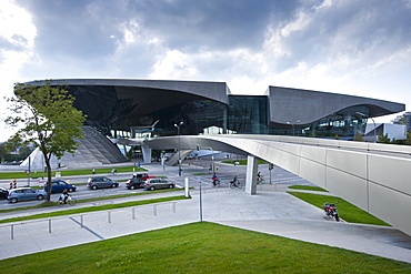 Modern architecture at the BMW Customer Collection, Showroom, Museum, Headquarters and Factory in Munich, Bavaria, Germany