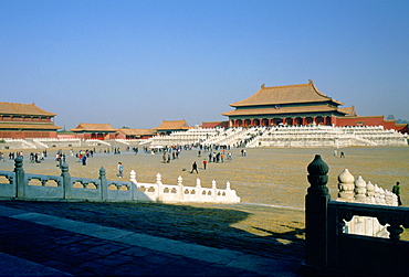 Tourists in the Forbidden City, Beijing, China