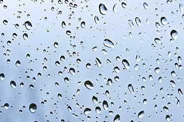 Raindrops on glass