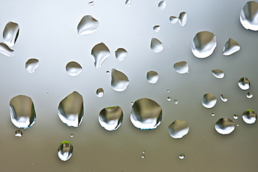 Raindrops on glass