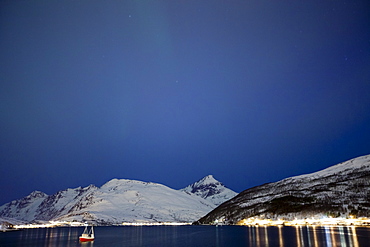 Hamlet on Kvaloya Island near Tromso in Arctic Circle Northern Norway