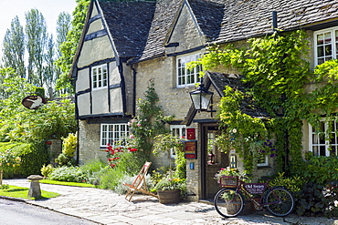 The Old Swan Hotel and Public House in Minster Lovell in The Cotswolds, Oxfordshire, UK