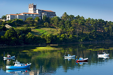 Iglesia de Santa Maria de Los Angeles 13th and 16th Century church in San Vicente de la Barquera, Cantabria, Northern Spain