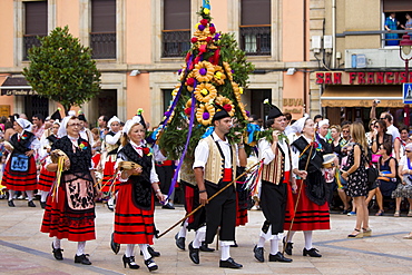 Traditional fiesta at Villaviciosa in Asturias, Northern Spain